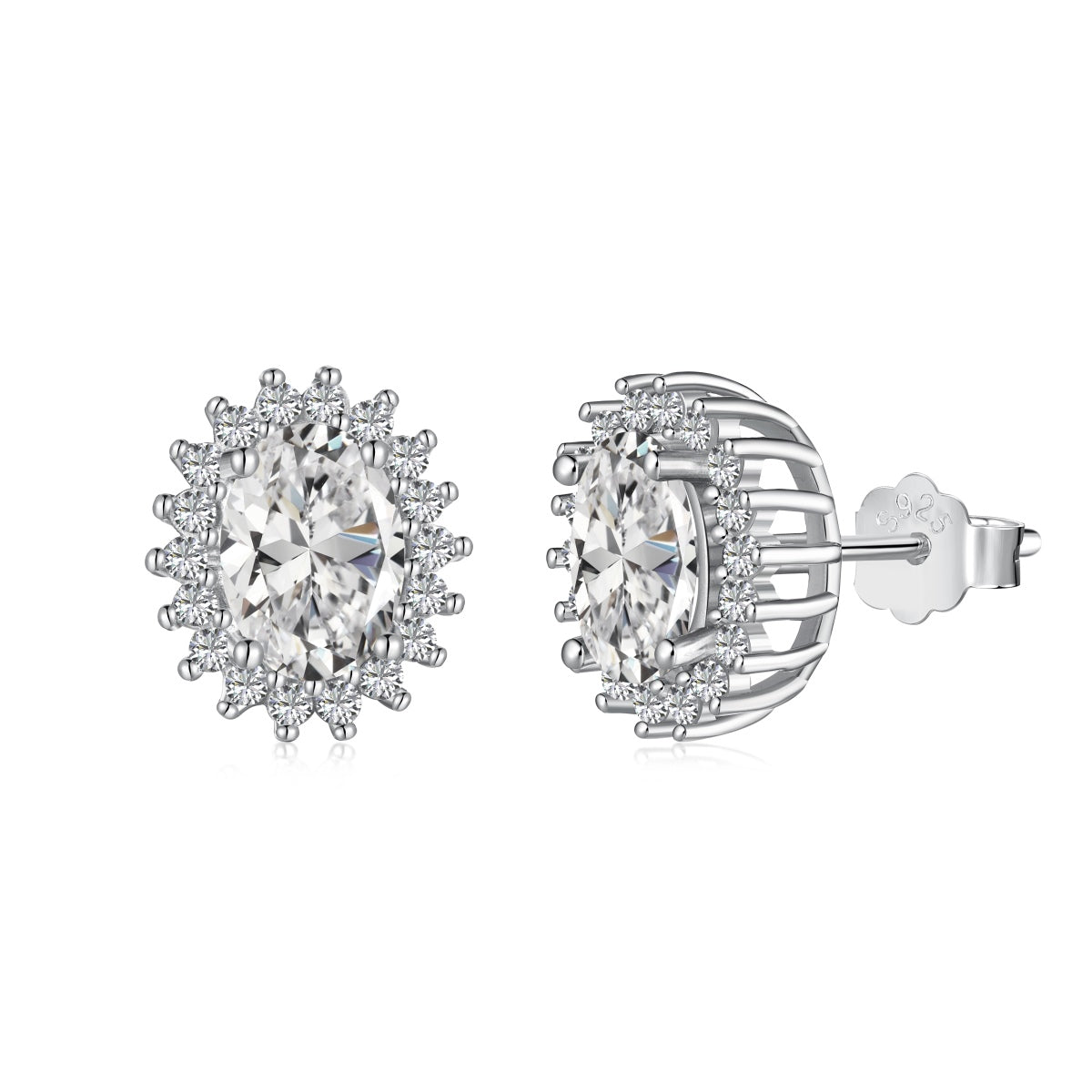 [Reverie Jewels]Delicate Radiant Oval Cut Daily Earrings