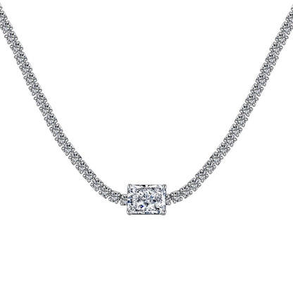 [Reverie Jewels]2.0 carat Ornate Emerald Cut Necklace