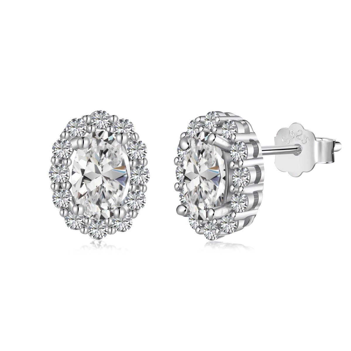 [Reverie Jewels]Delicate Unique Oval Cut Daily Earrings