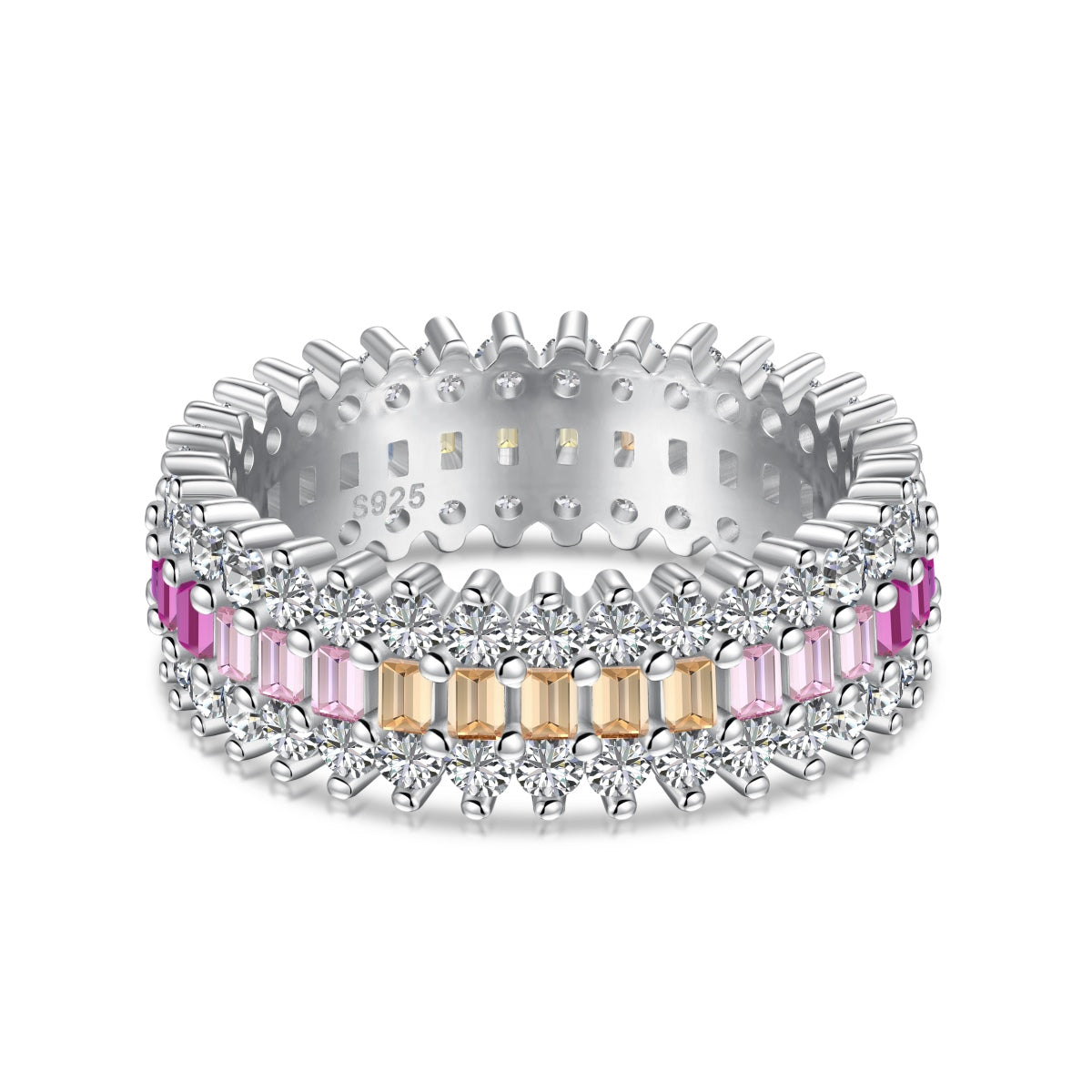 [Reverie Jewels]Ornate Colorful Radiant Cut Daily Ring