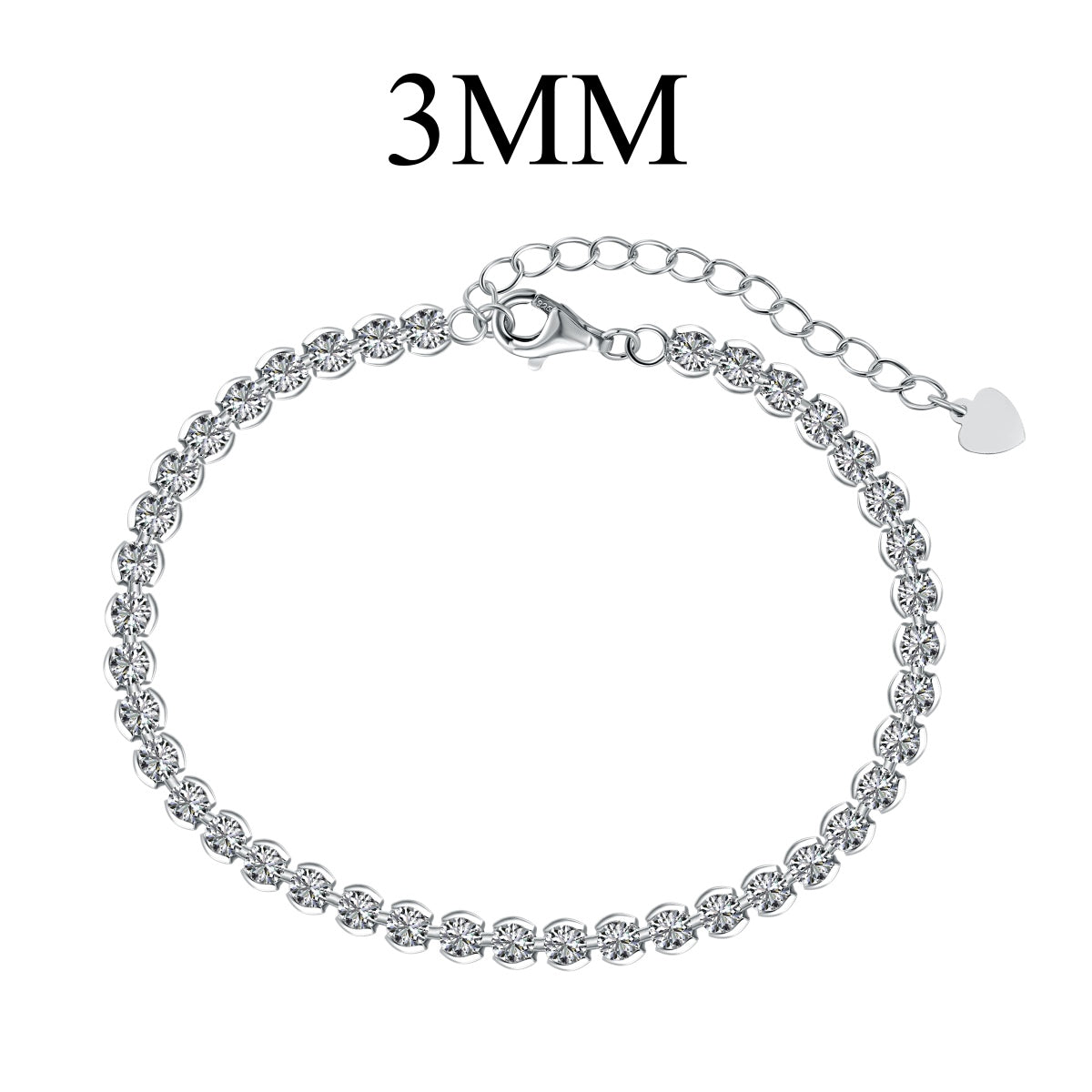 [Reverie Jewels]Ornate  Sparkling Round Cut Daily Bracelet