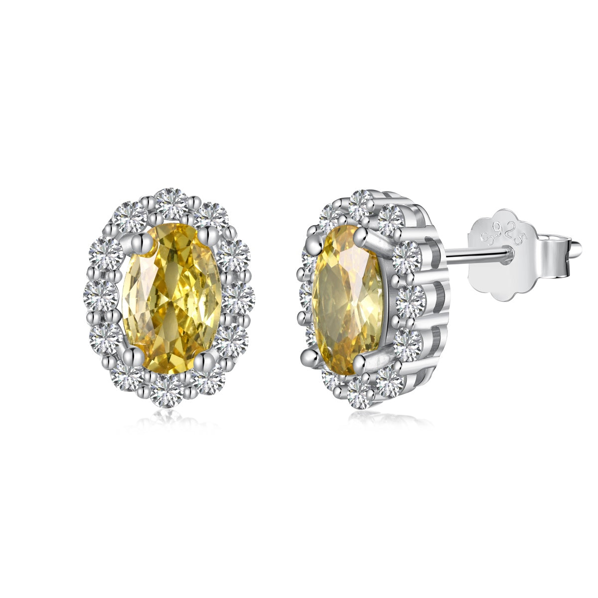 [Reverie Jewels]Delicate Unique Oval Cut Daily Earrings