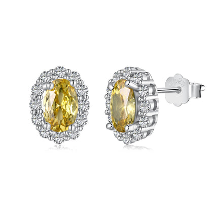 [Reverie Jewels]Delicate Unique Oval Cut Daily Earrings