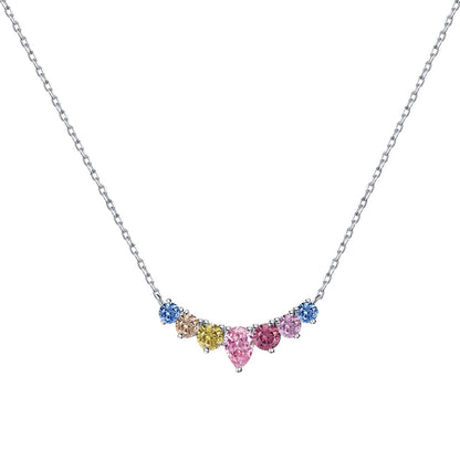[Reverie Jewels]Dainty Colorful Heart Necklace