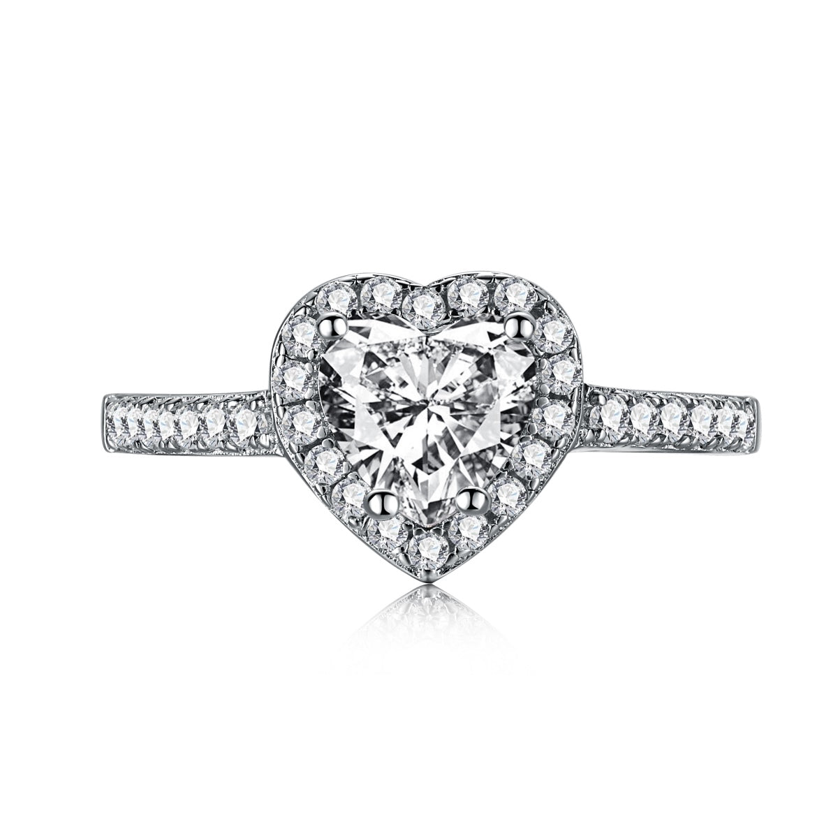 [Reverie Jewels]Eternity Splashy Romantic Heart Shape Lover Ring