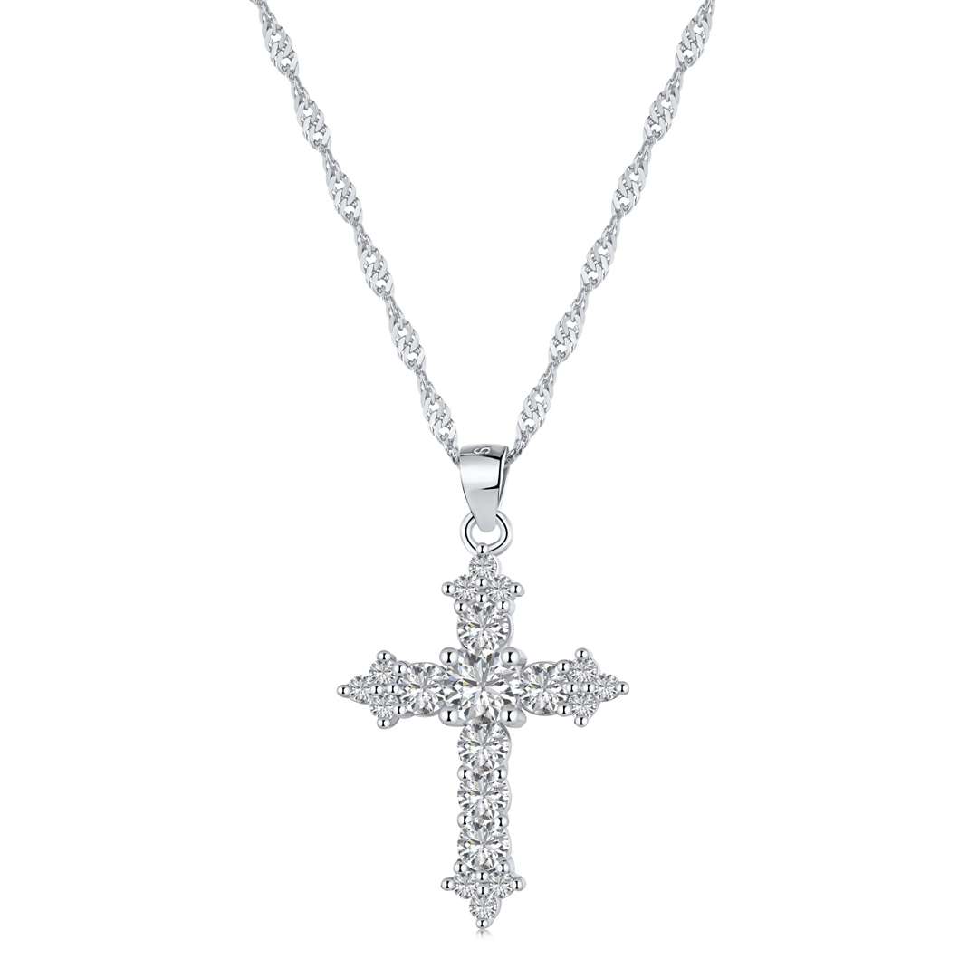 [Reverie Jewels]Delicate Cross Shape Necklace