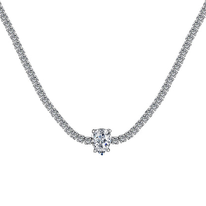 [Reverie Jewels]1.0 carat Unique Pear Cut Tennis Necklace