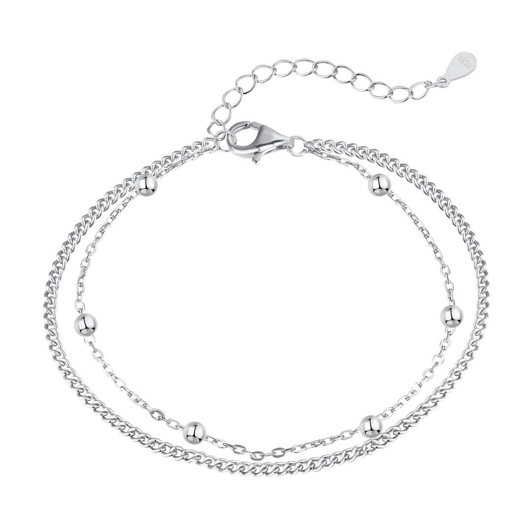 [Reverie Jewels]Delicate Bead Double Layer Bracelet