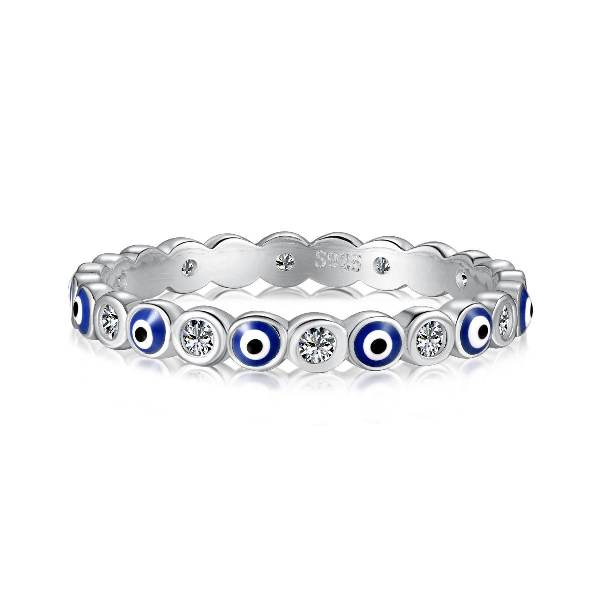 [Reverie Jewels]Sparkling Vibrant Round Shape Daily Ring