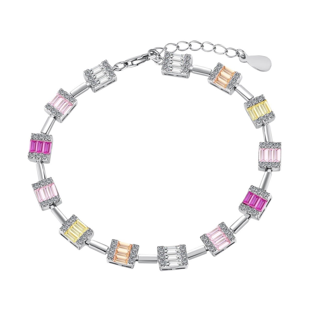 [Reverie Jewels]Dainty Charming Emerald Cut Daily Bracelet