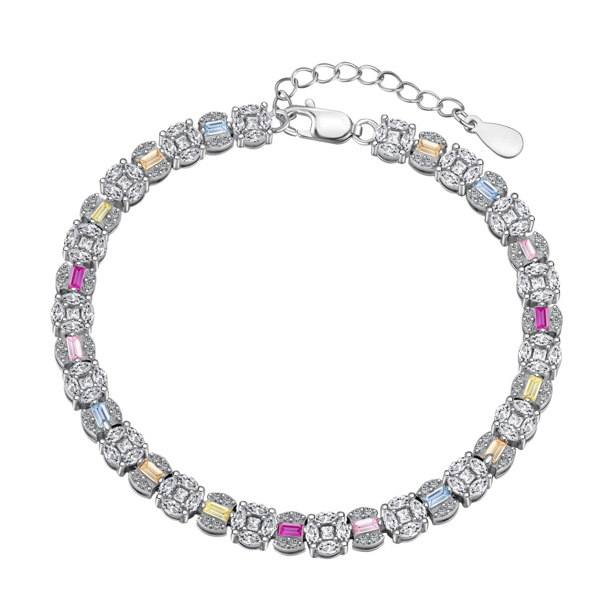 [Reverie Jewels]Dazzling Radiant Multi Cut Daily Bracelet