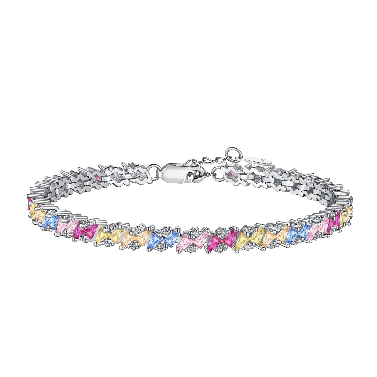 [Reverie Jewels]Ornate Sparkling Multi Cut Party Bracelet