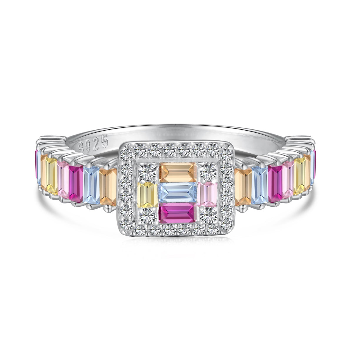 [Reverie Jewels]Exquisite Colorful Radiant Cut Party Ring