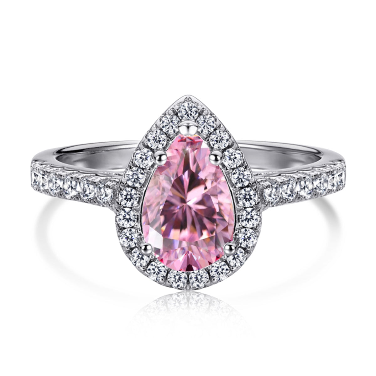 [Reverie Jewels]1.0 Carat Luxurious Resplendent Water Drop Shape Wedding Ring