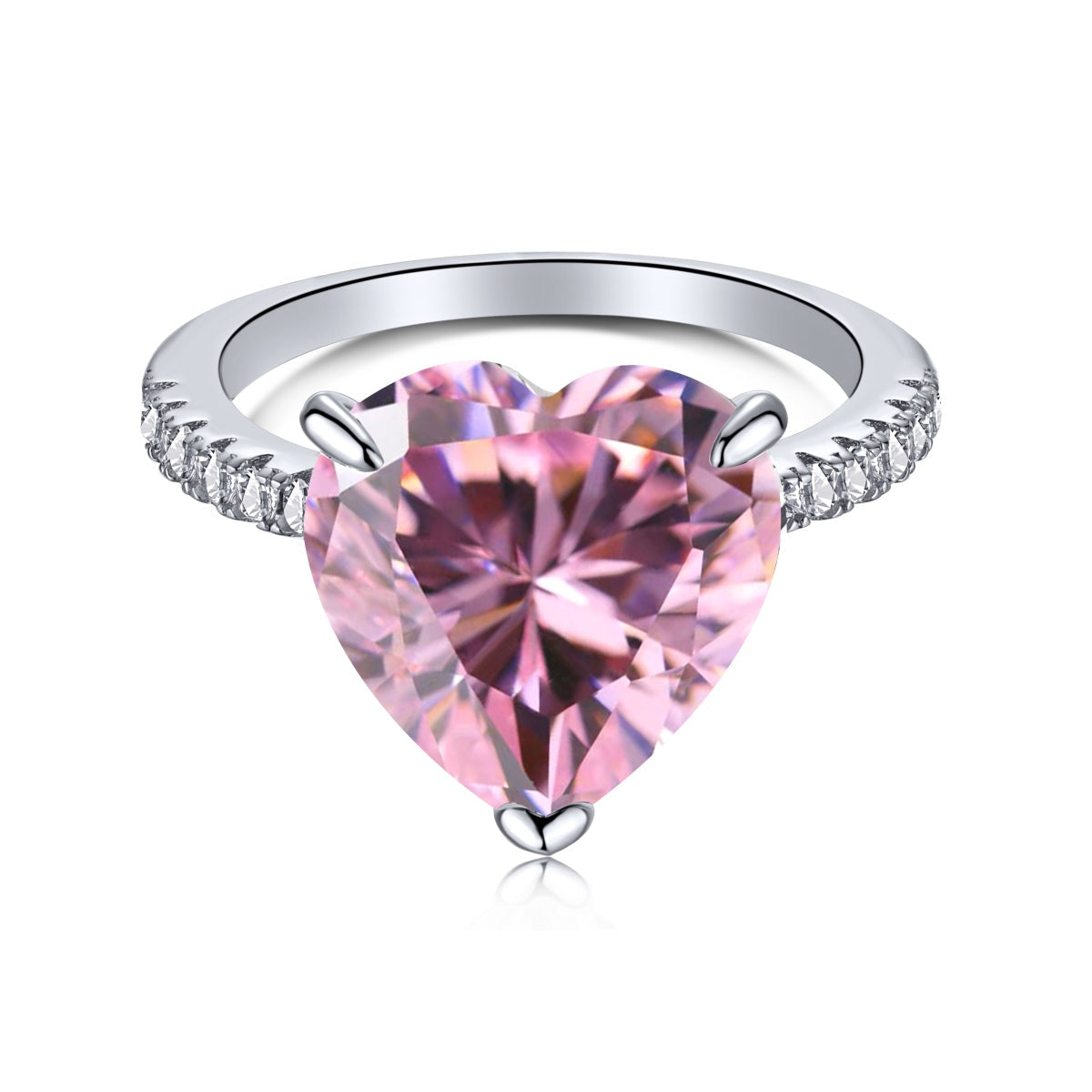 [Reverie Jewels]6.0 Carat Luxurious Sparkling Romantic Heart Cut Lover Ring