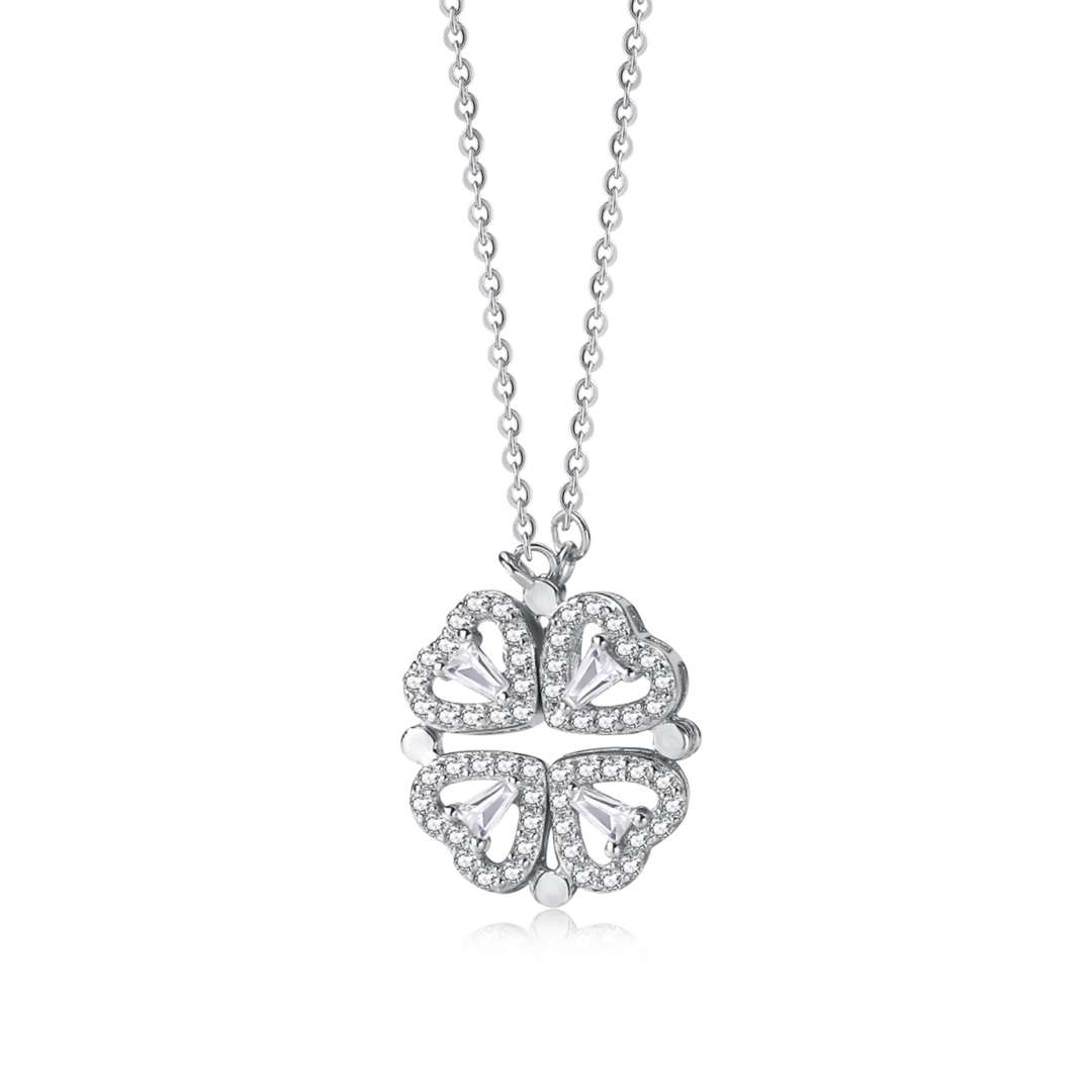 [Reverie Jewels]Ornate Heart Cut Flower Shape Necklace