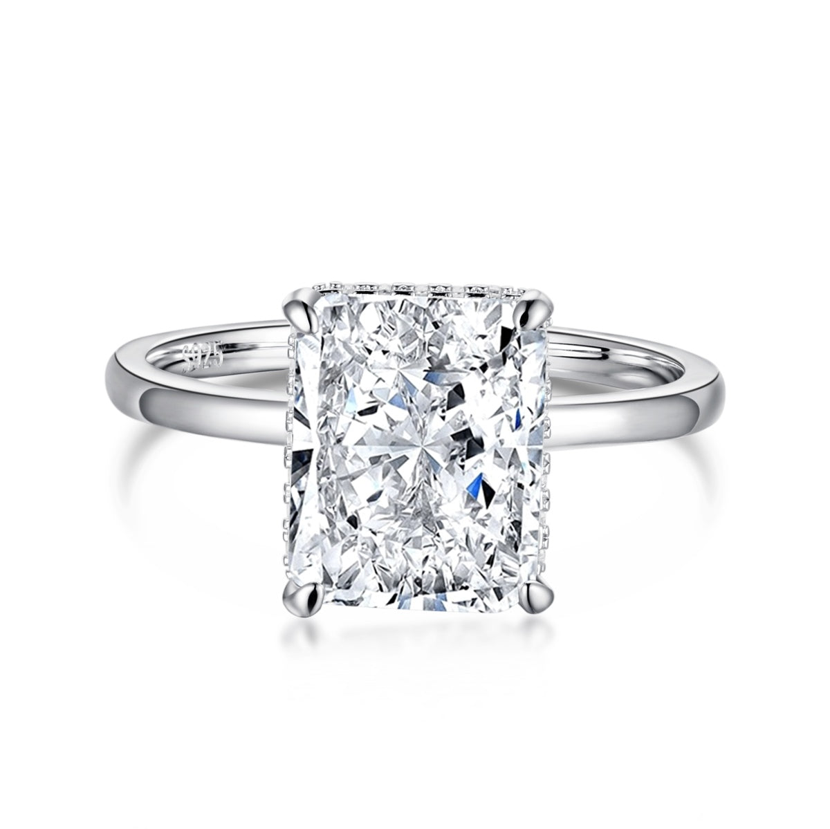 [Reverie Jewels]4.0 Carat Ornate Enchanting Radiand Cut Banquet Ring