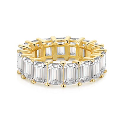 [Reverie Jewels]0.75 Carat Elegant Emerald Cut Tennis Ring