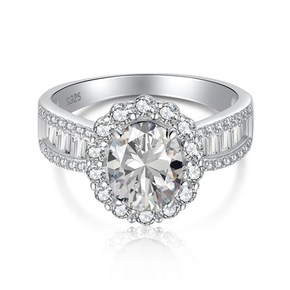 [Reverie Jewels]1.5 Carat Dazzling Charming Oval Cut Banquet Ring