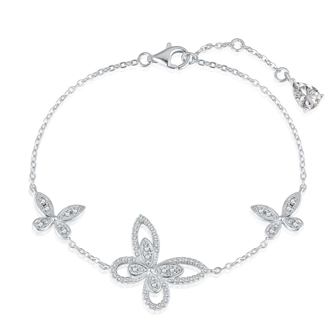 [Reverie Jewels]Delicate Butterfly Pendant Bracelet