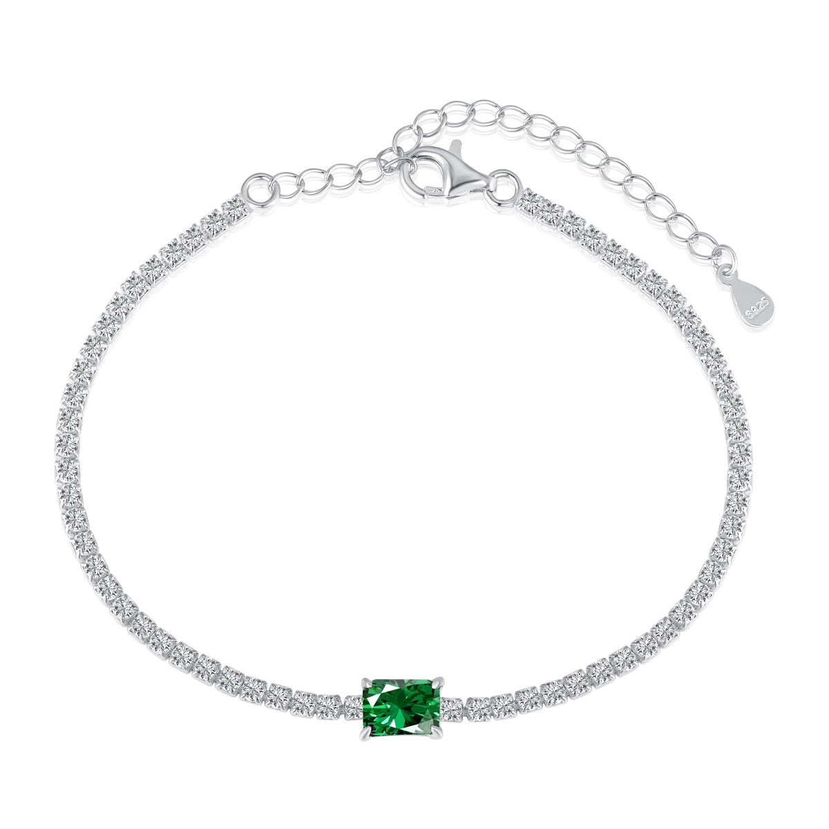 [Reverie Jewels]1.0 Carat Unique Emerald Cut Banquet Bracelet