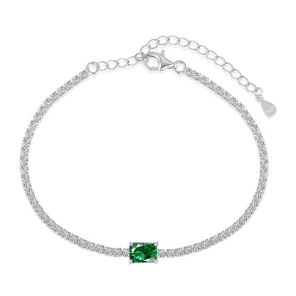 [Reverie Jewels]1.0 Carat Unique Emerald Cut Banquet Bracelet