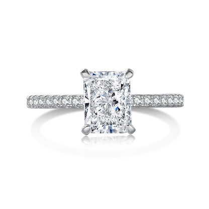 [Reverie Jewels]2.0 Carat Dazzling Sparkling Radiant Cut Party Ring