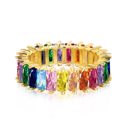 [Reverie Jewels]Unique Colorful Radiant Cut RIng