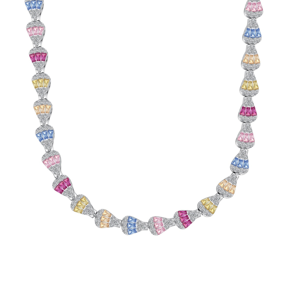 [Reverie Jewels]Radiant Colorful Rainbow Necklace