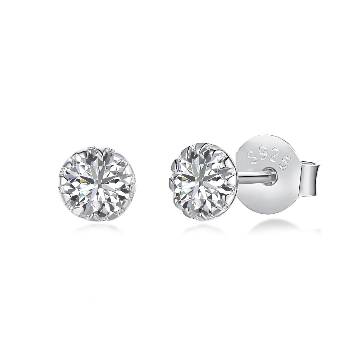[Reverie Jewels]Sparkling Colorful Round Shape Earrings