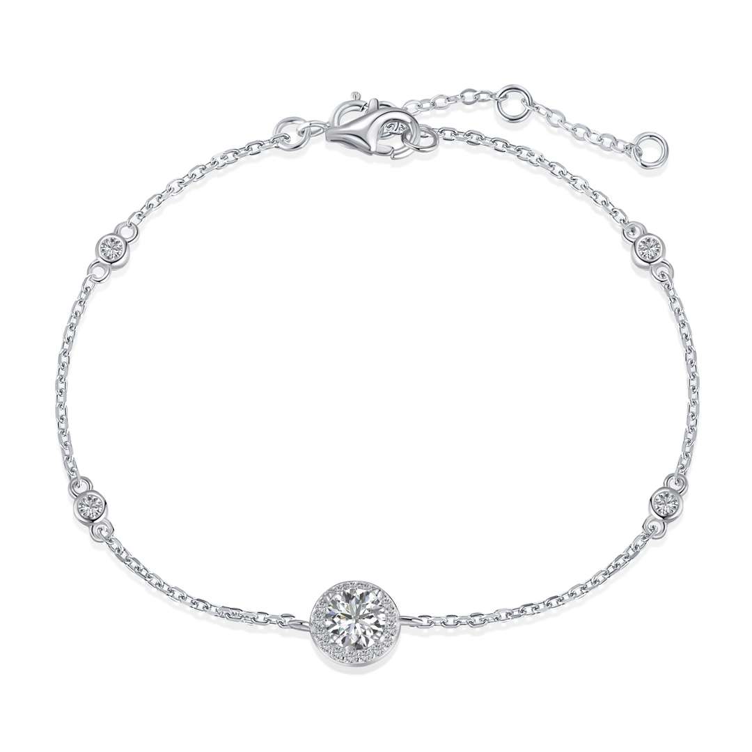 [Reverie Jewels]Dazzling Round Cut Shape Bracelet