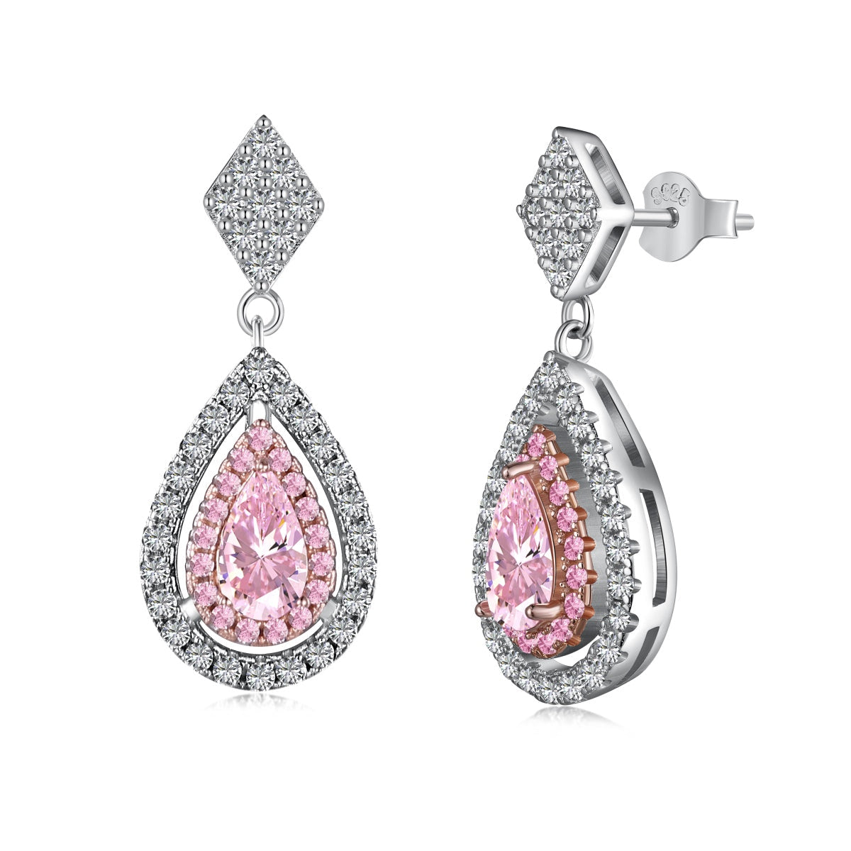 [Reverie Jewels]Ornate Delicate Water Drop Shape Banquet Earrings