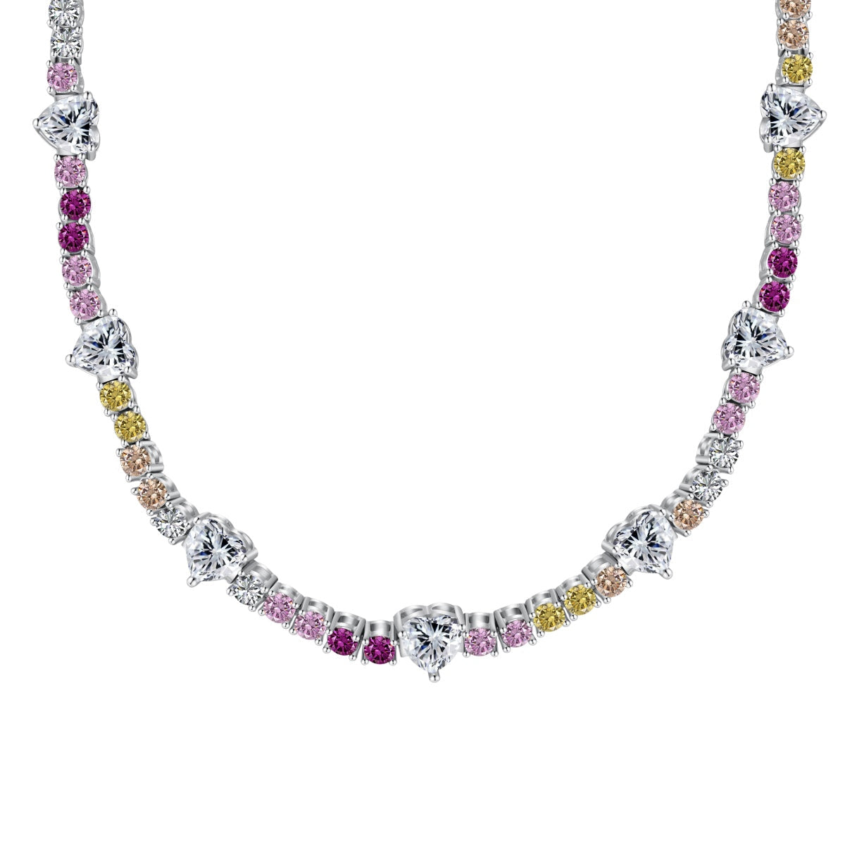 [Reverie Jewels]Delicate Colorful Rainbow Tennis Chain