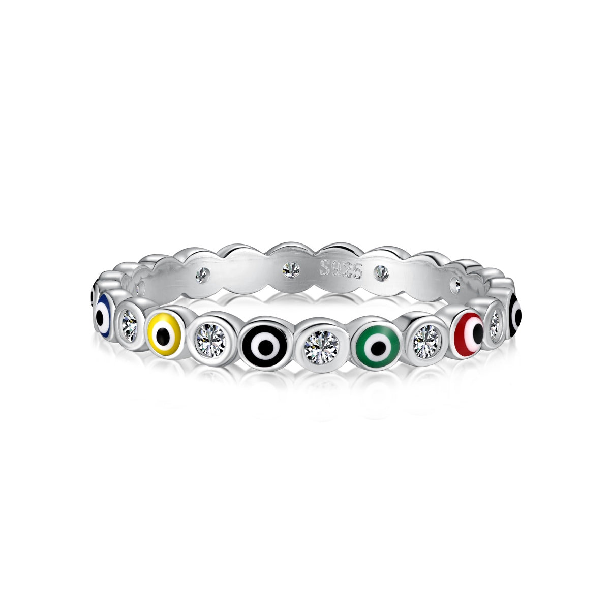 [Reverie Jewels]Sparkling Vibrant Round Shape Daily Ring