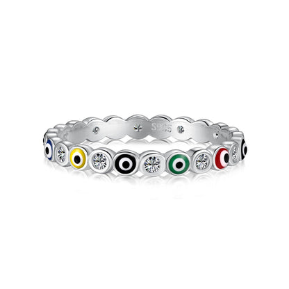 [Reverie Jewels]Sparkling Vibrant Round Shape Daily Ring