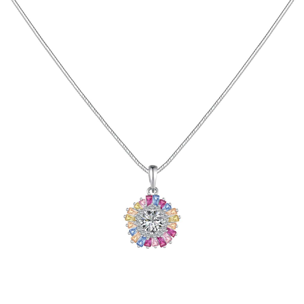 [Reverie Jewels]Charming Flower Colorful Necklace