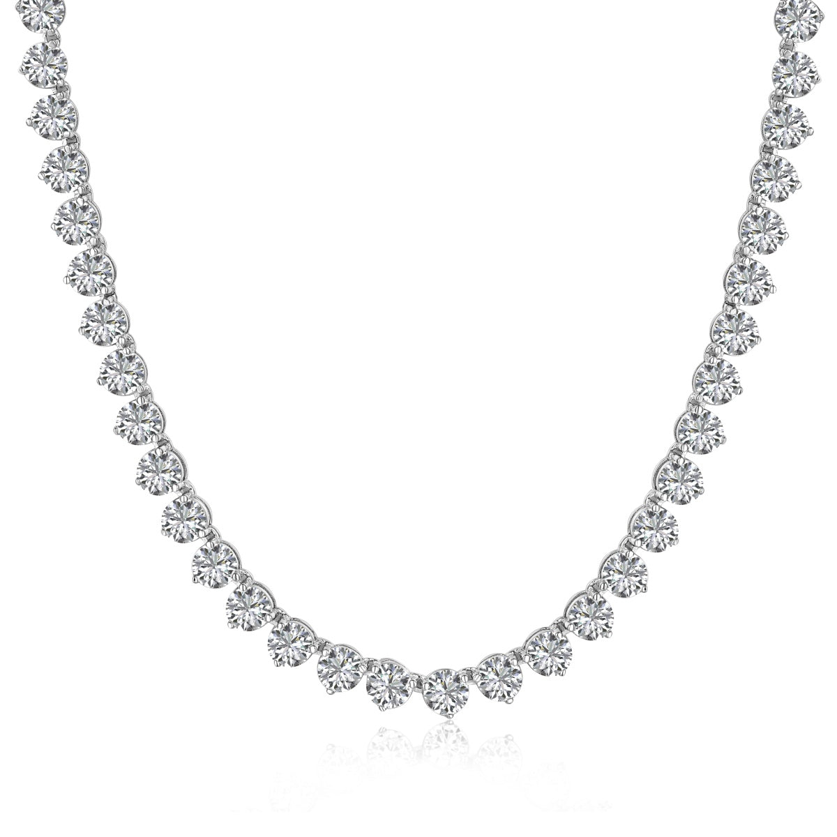 [Reverie Jewels]Ornate Heart Cut Tennis Necklace