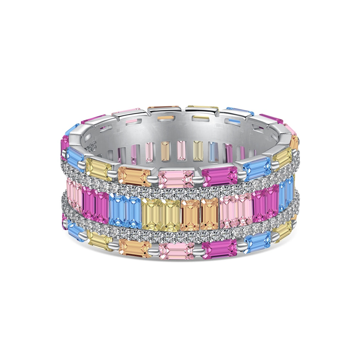 [Reverie Jewels]Dazzling Colorful Radiant Cut Party Ring