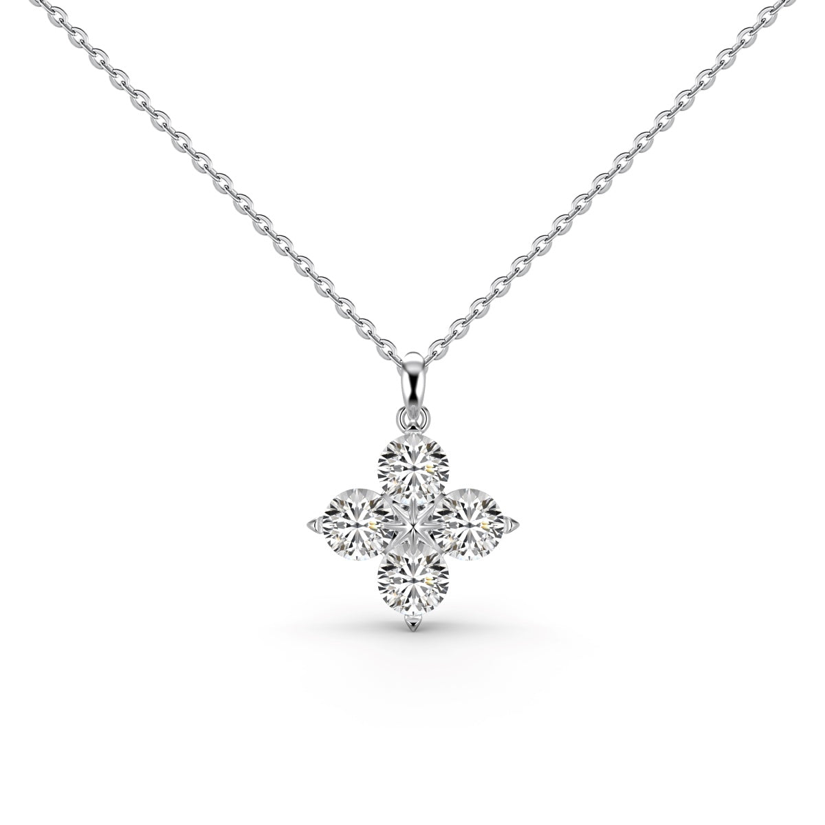 [Reverie Jewels]Four-Leaf Clover And Eight-Pointed Star Necklace