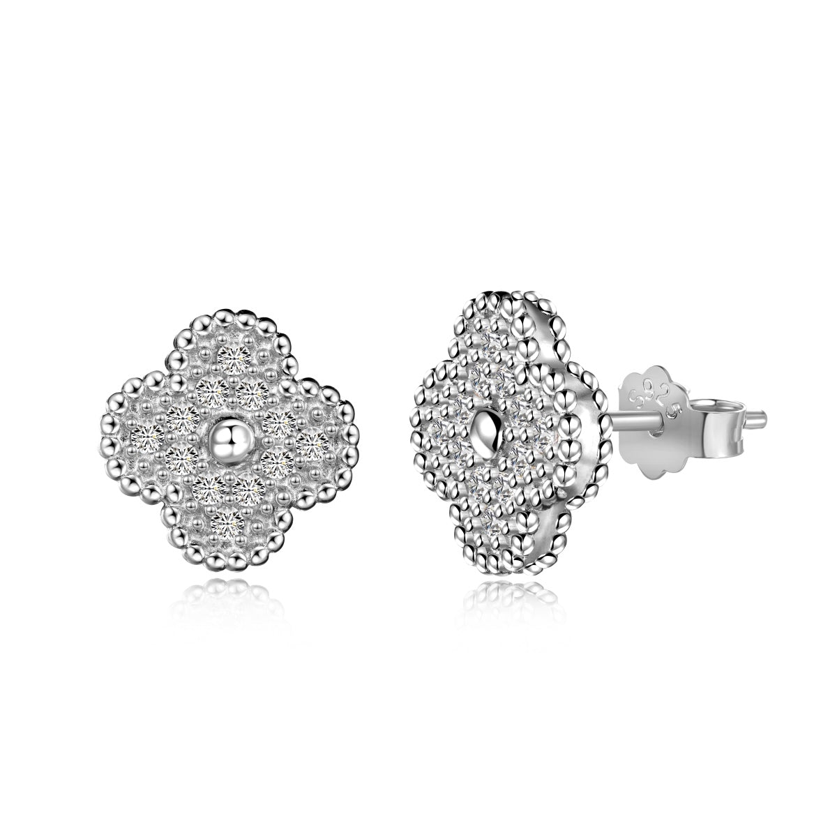 [Reverie Jewels]Four Leaf Clover Fashion Earrings
