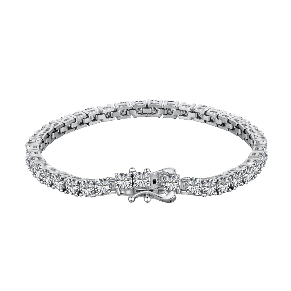 [Reverie Jewels]Luxurious Ornate Round Cut Tennis Bracelet