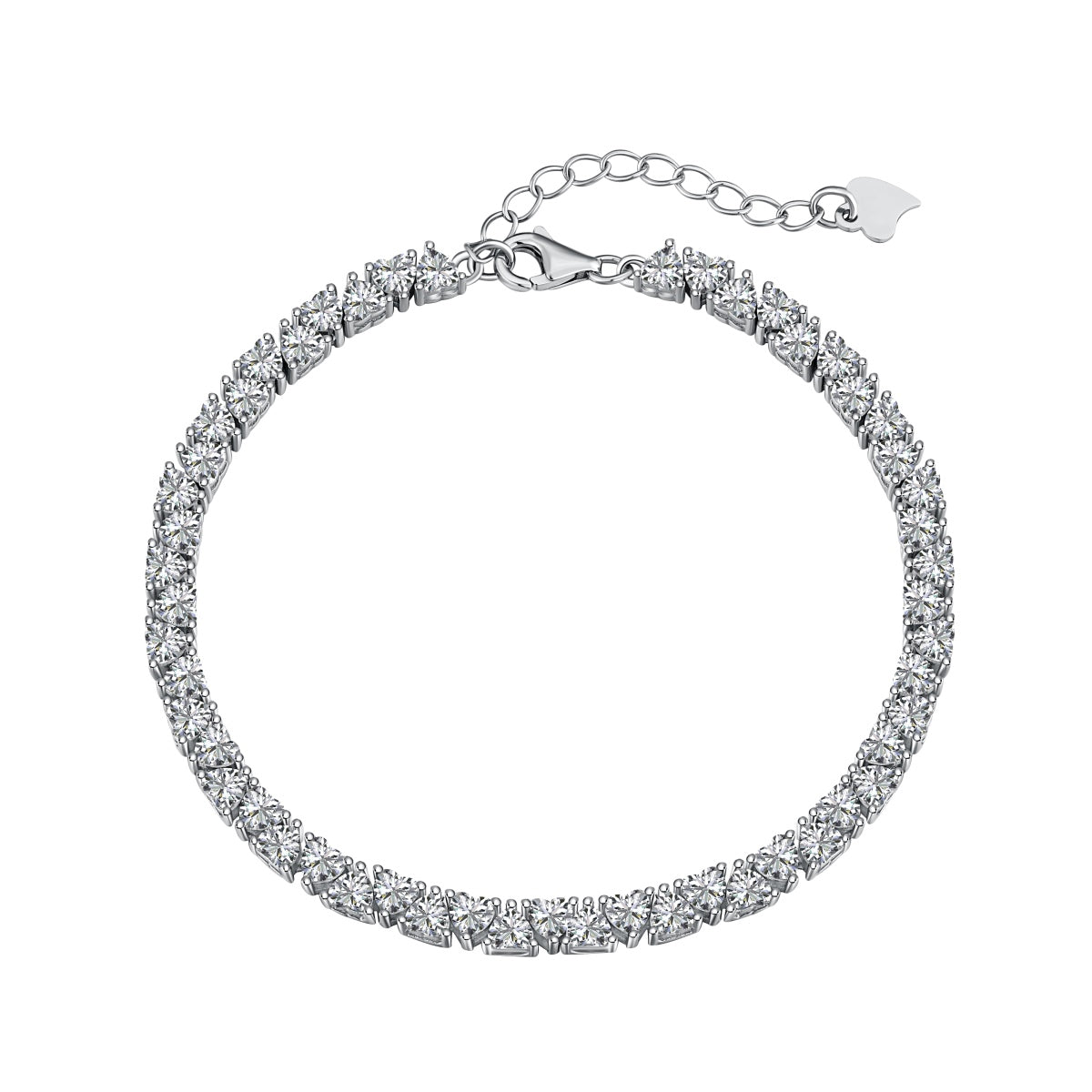[Reverie Jewels]Dazzling Romantic Heart Shape Lover Bracelet