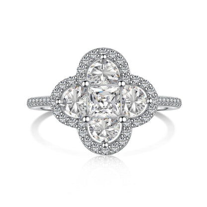 [Reverie Jewels]Luxurious Eternity Flower Shape Banquet Ring