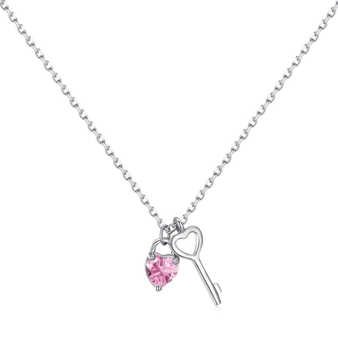 [Reverie Jewels]Unique Heart Shape Key Pendent Necklace