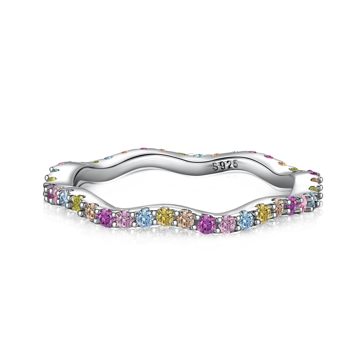 [Reverie Jewels]Dainty Colorful Round Cut Party Ring
