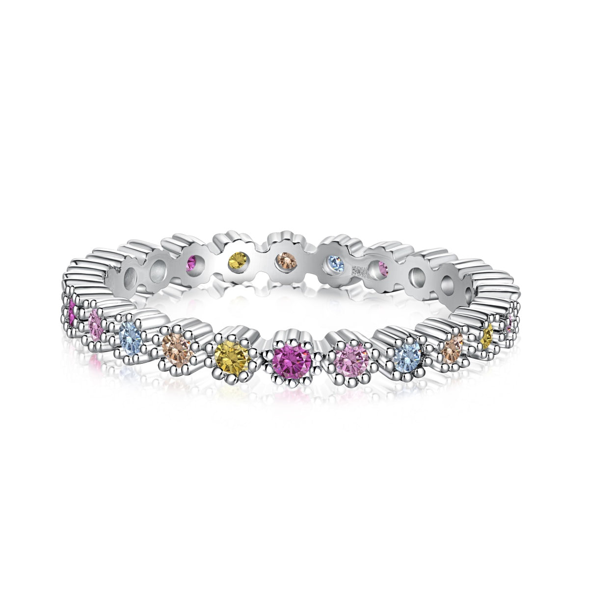 [Reverie Jewels]Exquisite Colorful Round Cut Party Ring