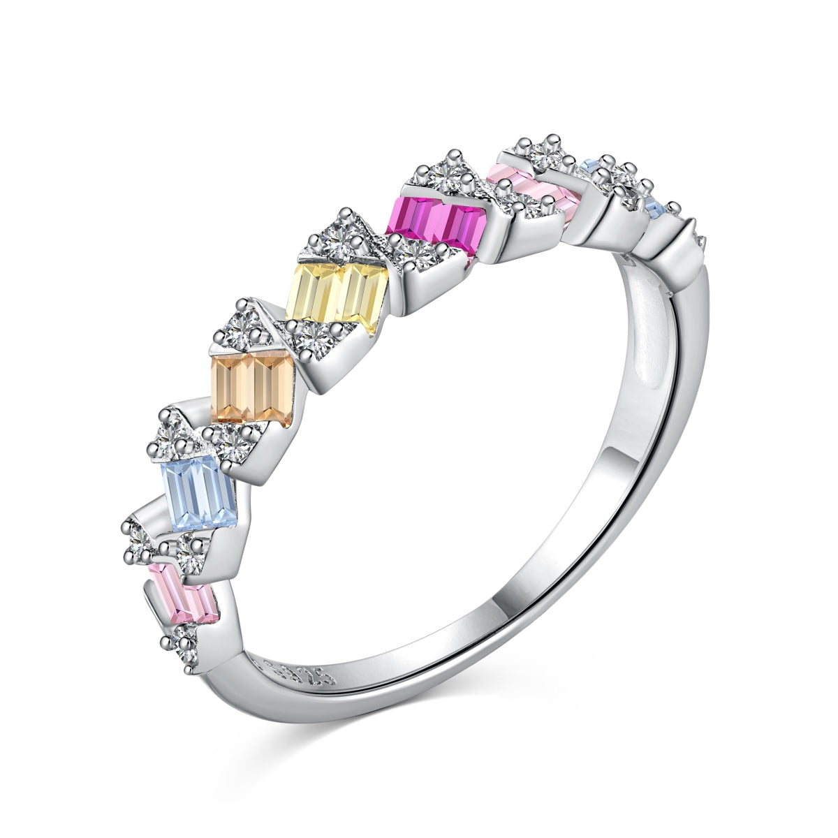 [Reverie Jewels]Delicate Vibrant Emerald Cut Daily Ring