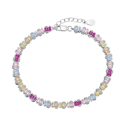 [Reverie Jewels]Delicate Colorful Emerald Cut Party Bracelet
