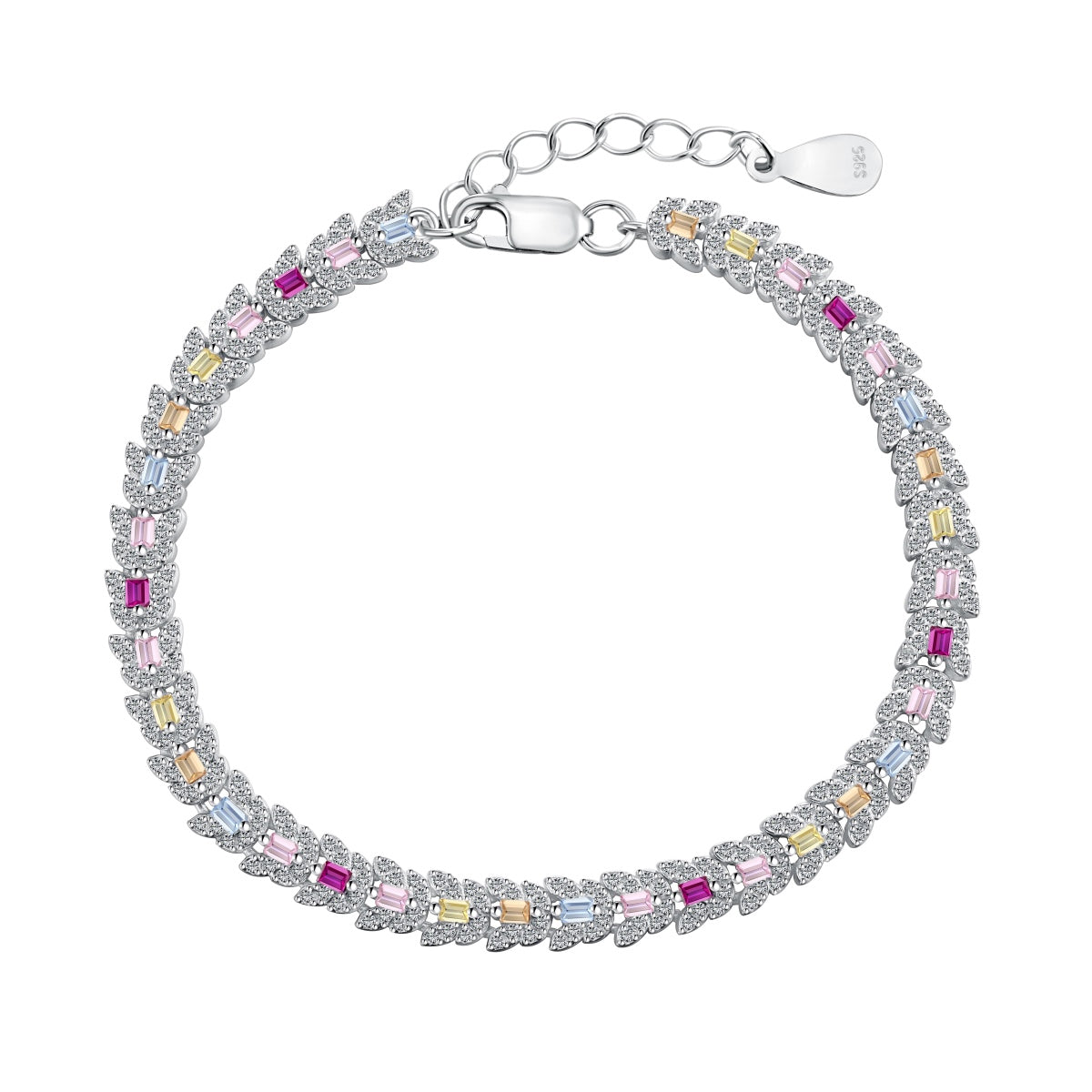 [Reverie Jewels]Delicate Colorful Multi Cut Daily Bracelet
