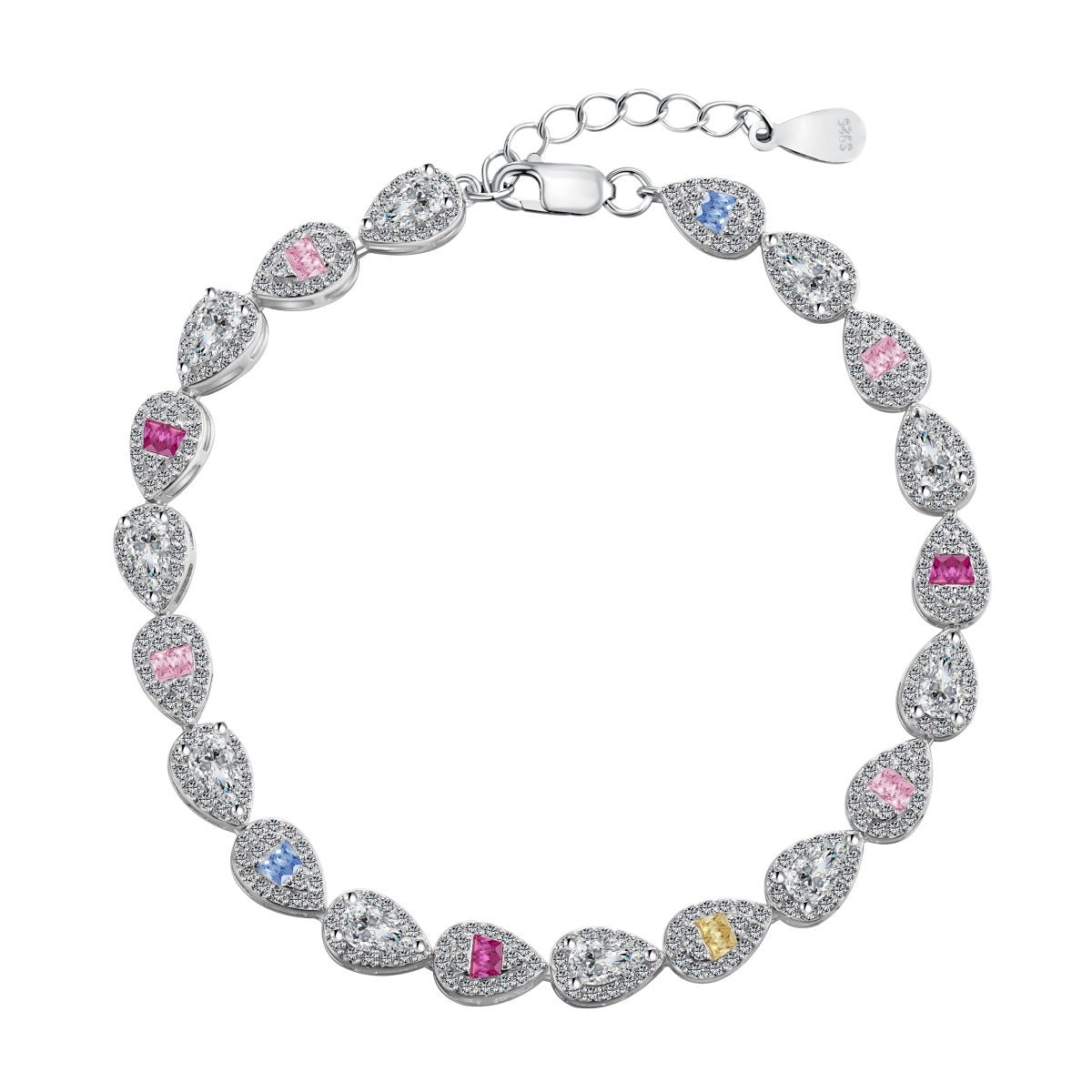 [Reverie Jewels]0.25 Carat Radiant Water Drop Shape Daily Bracelet